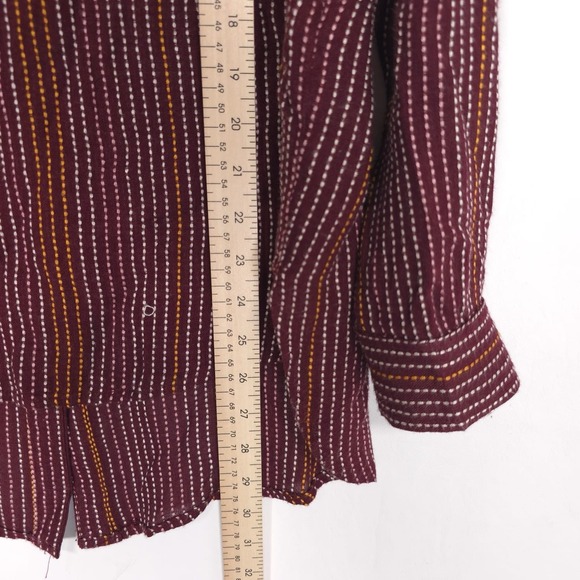 Anthropologie Top M Isadora Button Back Tunic Shirt Popover Textured Wool Blend - Picture 5 of 15